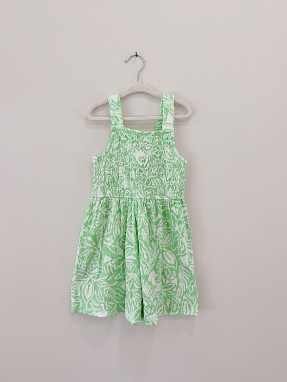 Carter's Girls Mint Green Leaf Print Romper